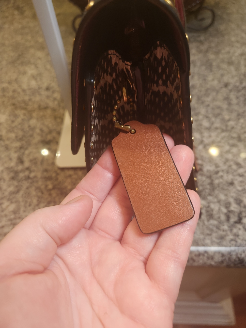 Coach Parker Rivets Tea Rose Chain Bag - Picture 7 of 14